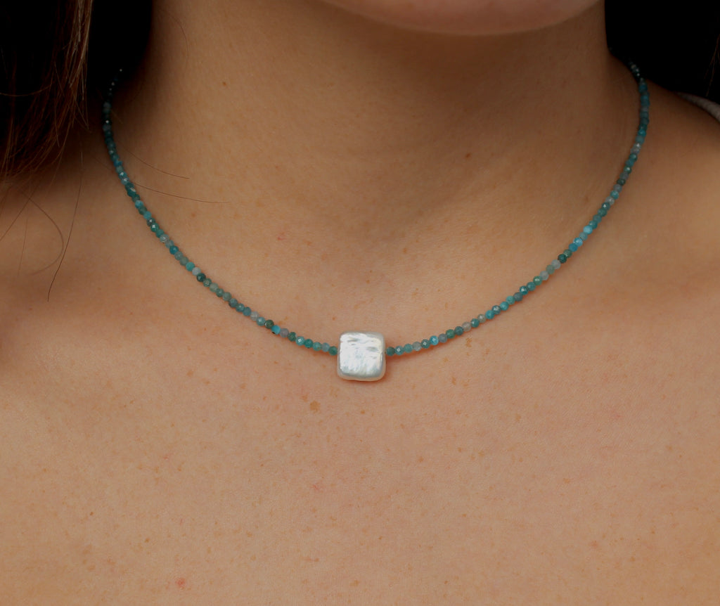 Apatite & Freshwater Pearl ~ Bliss