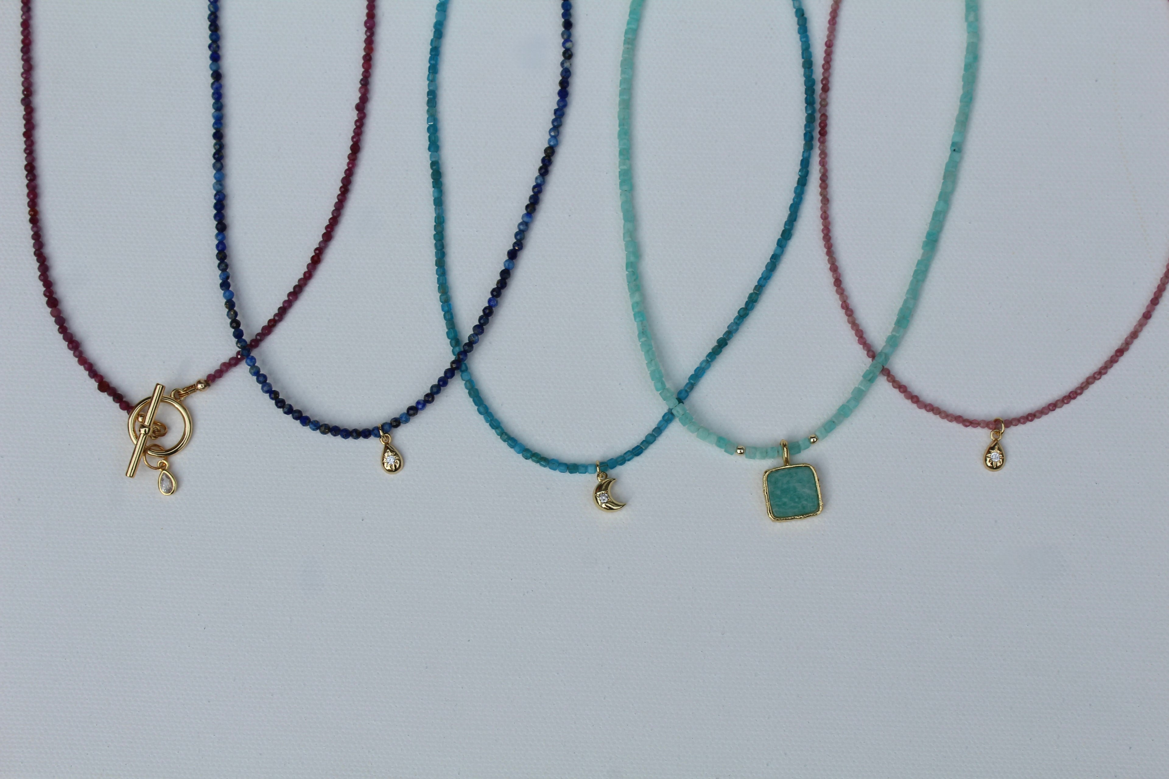 Pink Tourmaline & Starburst Teardrop ~ Self Love