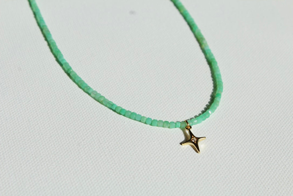 Green Jade & Star Pendant ~ Cleansing