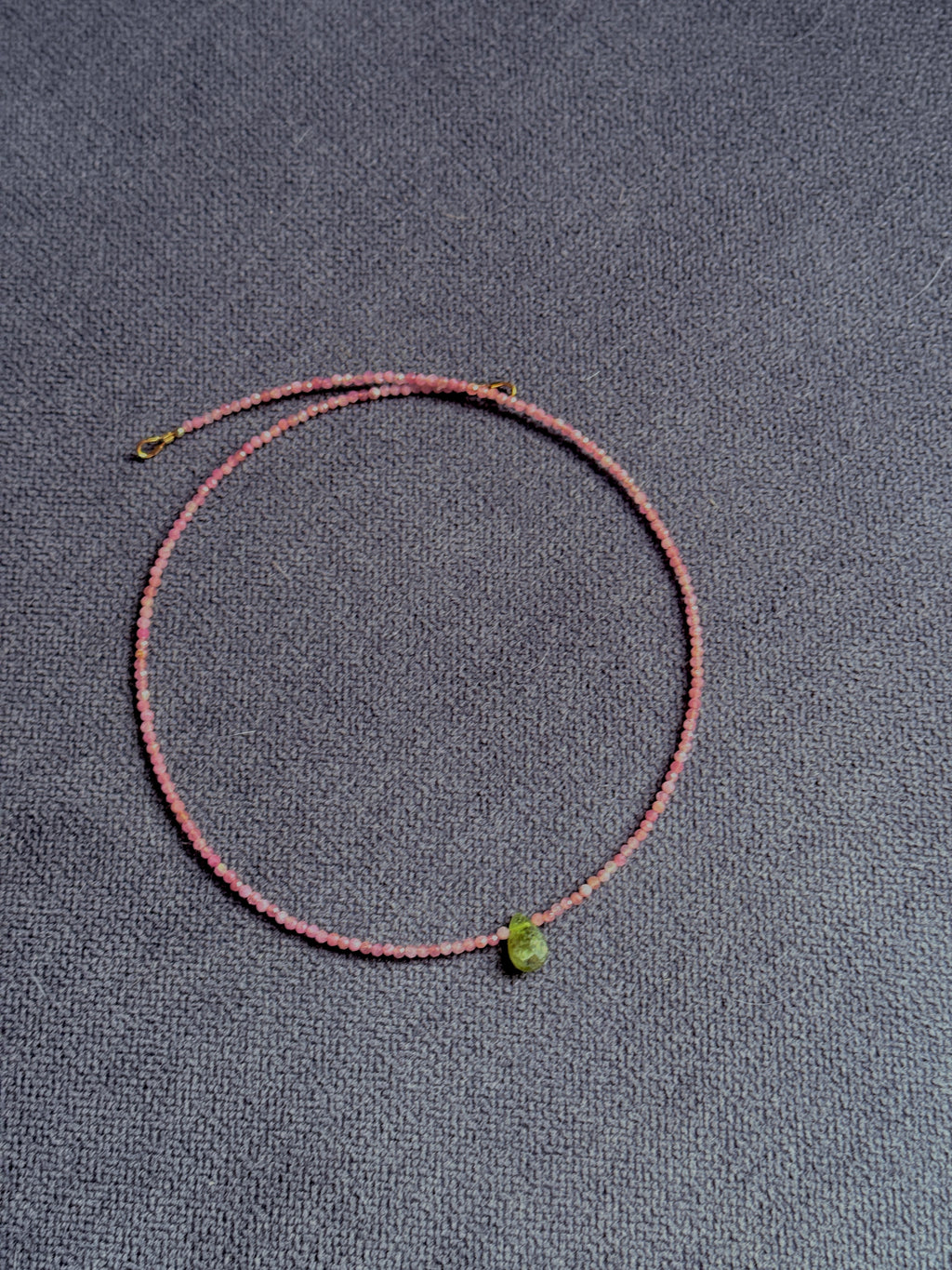 Pink Tourmaline & Green Garnet