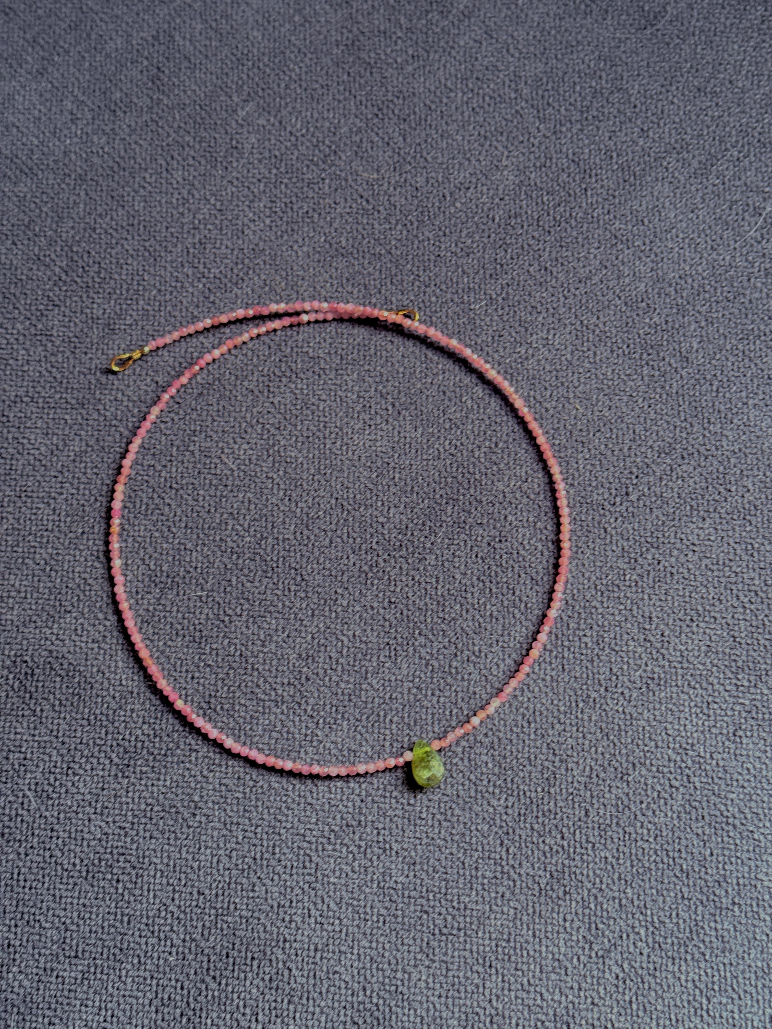 Pink Tourmaline & Green Garnet