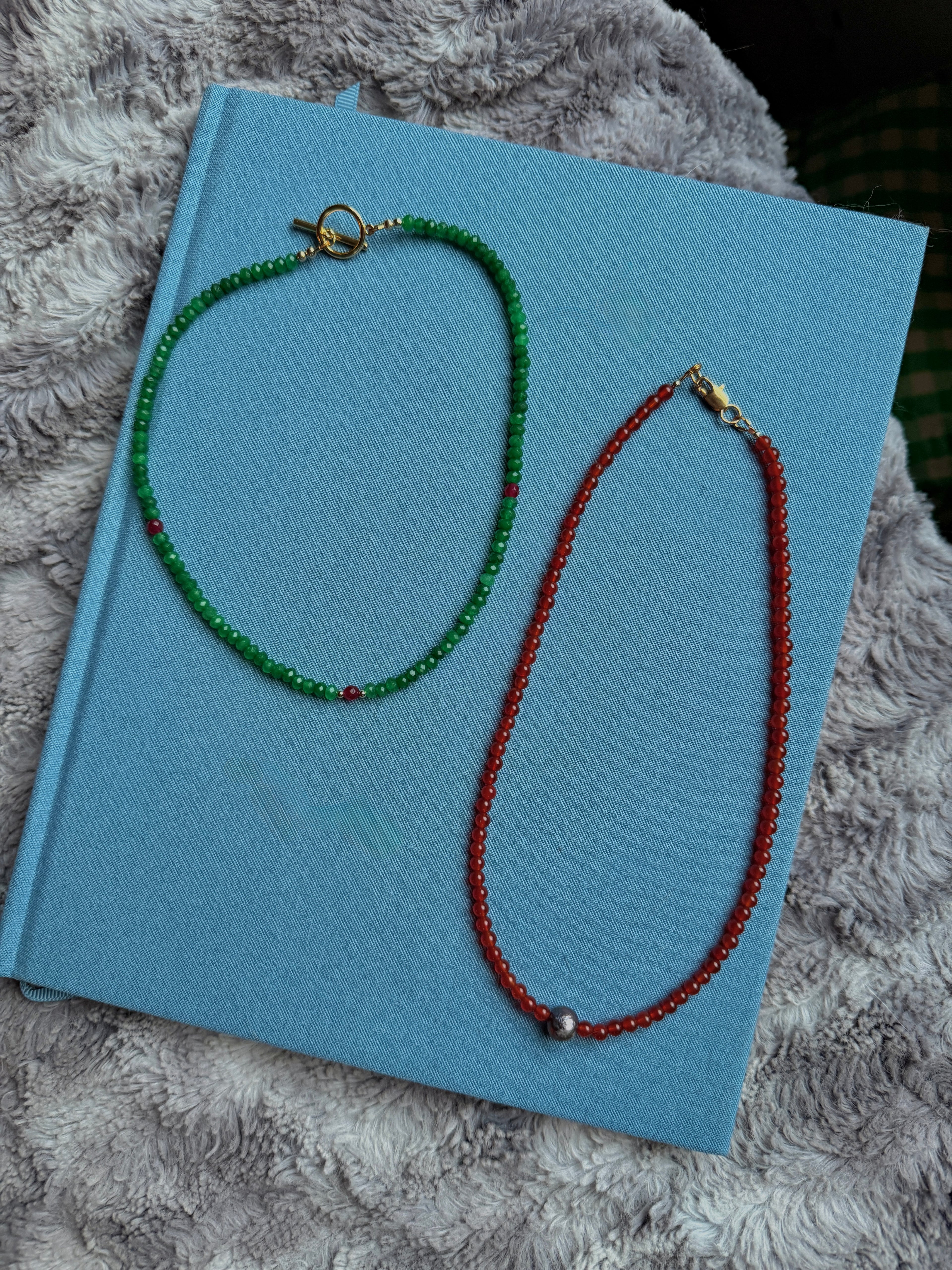 Carnelian & Black Pearl ~ Courage