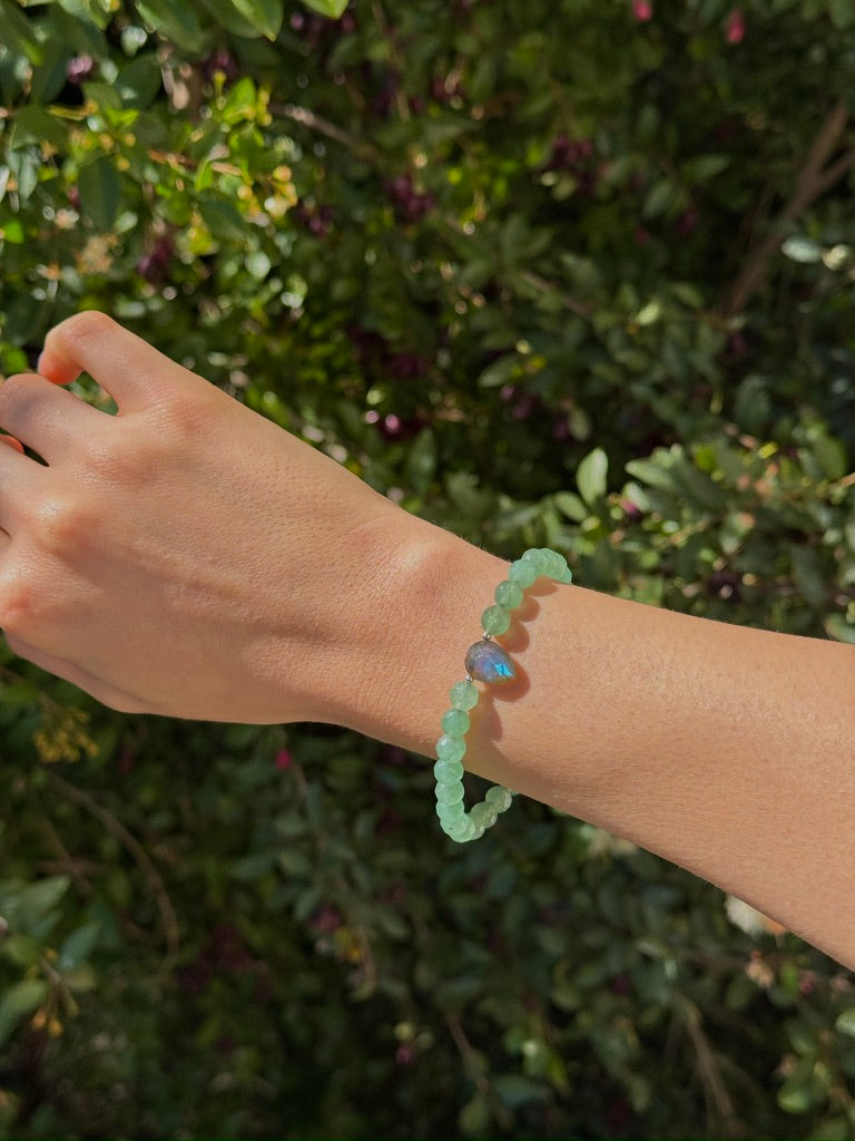 Jade & Labradorite Bracelet ~ Higher Consciousness & Prosperity