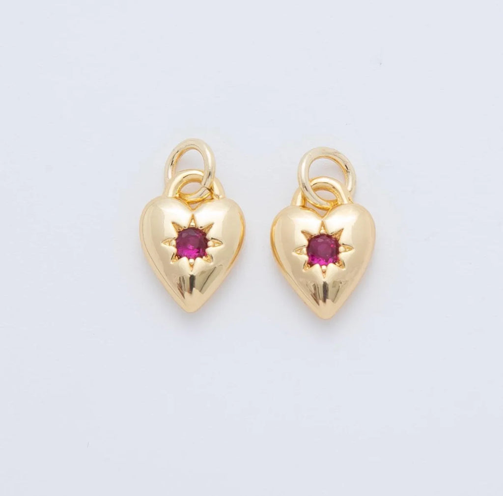 Heart Burst Hoop Earrings