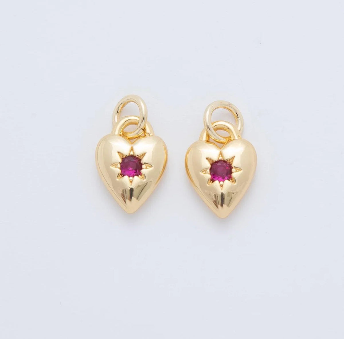 Heart Burst Hoop Earrings