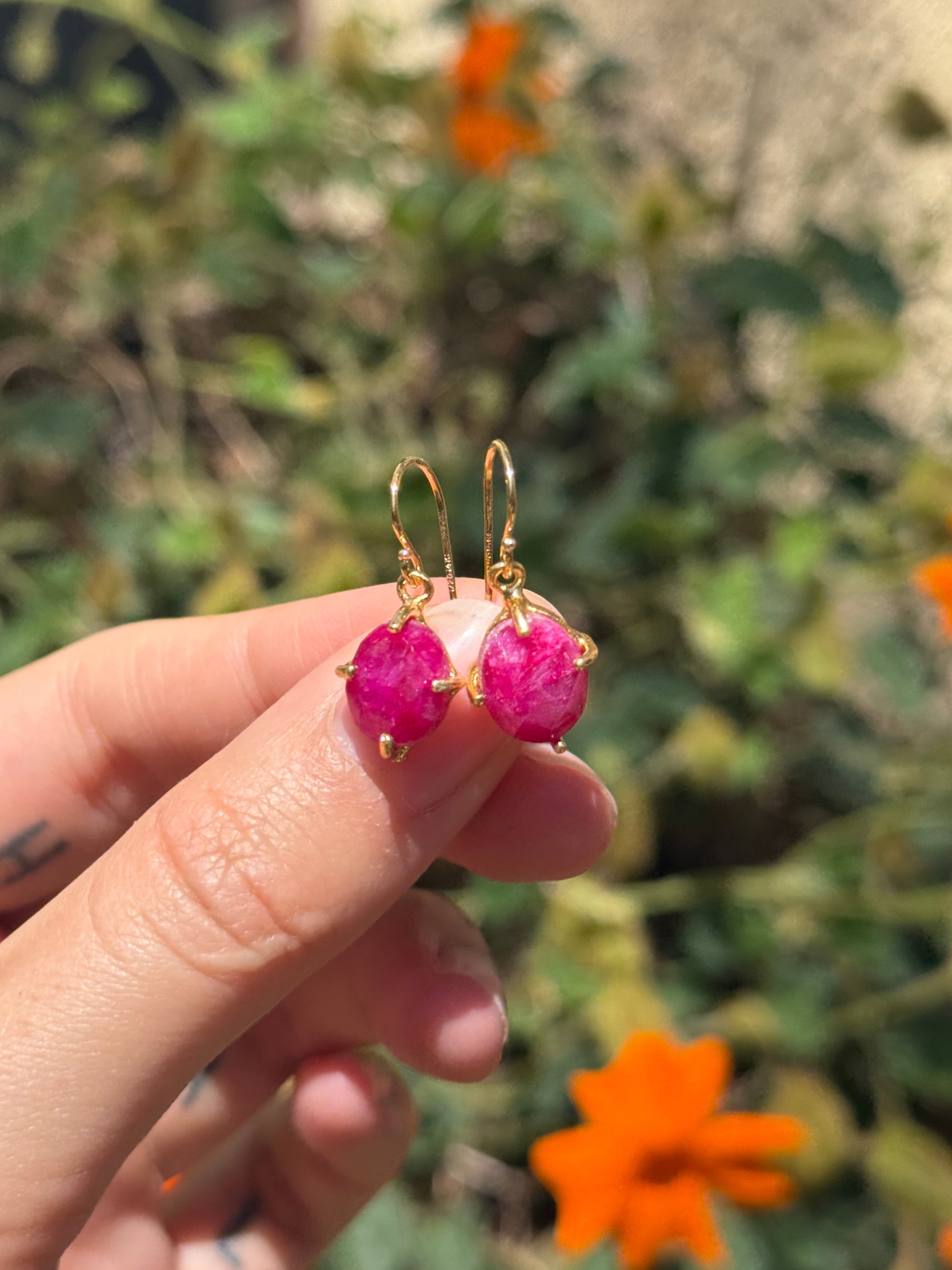 Ruby Earrings ~ Passion & Vitality