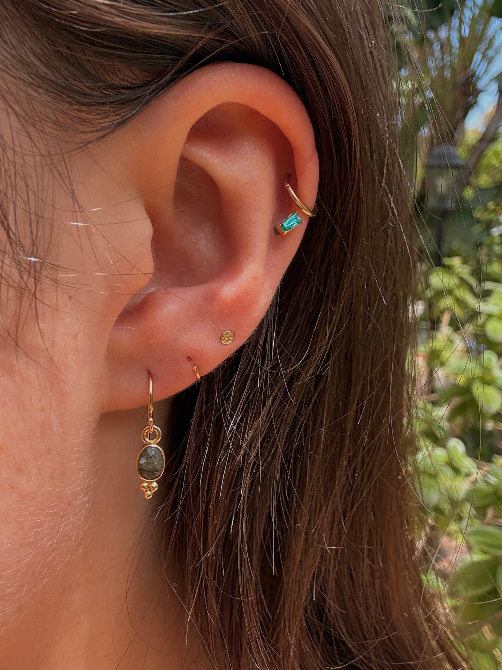 Mini Labradorite Earrings ~ Higher Consciousness & Energy Protection